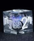 URWizards D&D Starry Liquid Heart Resin Engraved Dice Set Tarot - Urwizards