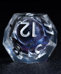 URWizards D&D Dark Liquid Heart Resin Engraved Dice Set - Urwizards