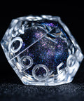 URWizards D&D Dark Liquid Heart Resin Engraved Dice Set - Urwizards