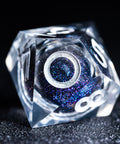 URWizards D&D Dark Liquid Heart Resin Engraved Dice Set - Urwizards