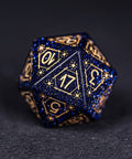 URWizards Dnd Engraved Blue Sandstone D20 Dice Astrology Style - Urwizards