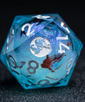 URWizards D&D Starry Liquid Heart Resin Engraved Dice Set Koi Fish - Urwizards