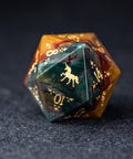 URWizards Dnd Indian Agate Engraved Dice Set Unicorn Style - Urwizards