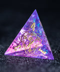 URWizards D&D Resin Purple Glitter Engraved Dice Set Wizard Style - Urwizards