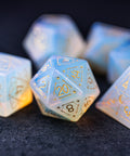 URWizards Dnd Opalite Engraved Dice Set Astrology Style - Urwizards