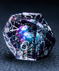 URWizards D&D Resin Dawn Glitter Engraved Dice Set Tarot Style - Urwizards