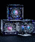 URWizards D&D Resin Dawn Glitter Engraved Dice Set Tarot Style - Urwizards
