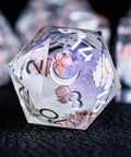 URWizards D&D Liquid Core Resin Engraved Dice Set Sakura - Urwizards