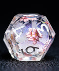 URWizards D&D Liquid Core Resin Engraved Dice Set Sakura - Urwizards