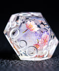 URWizards D&D Liquid Core Resin Engraved Dice Set Sakura - Urwizards