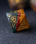 URWizards Dnd Indian Agate Engraved Dice Set Astrology Style - Urwizards