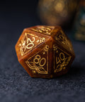 URWizards Dnd Indian Agate Engraved Dice Set Astrology Style - Urwizards