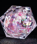 URWizards D&D Liquid Core Resin Engraved Dice Set Sakura - Urwizards