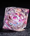 URWizards D&D Liquid Core Resin Engraved Dice Set Sakura - Urwizards