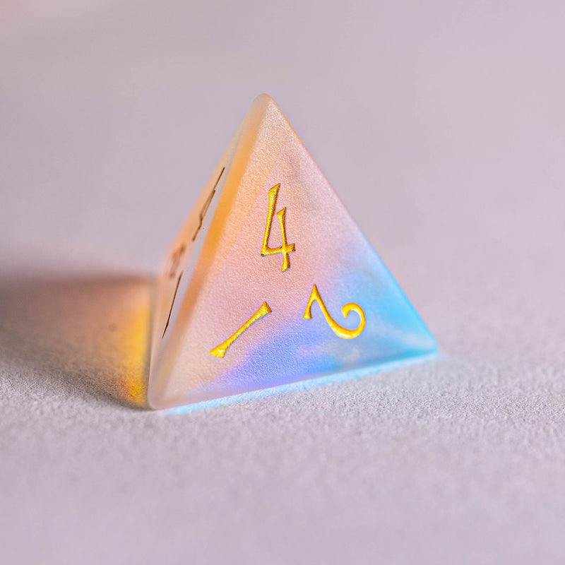 URWizards Dnd Frosted Dichroic Prism Glass Dice Set - Urwizards