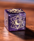 URWizards Dnd Amethyst Engraved Dice Set Astrology Style - Urwizards