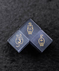 URWizards Dnd Engraved Grey Cat's Eye Dice Set Meow Style - Urwizards