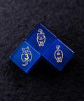 URWizards Dnd Engraved Blue Cat's Eye Dice Set Meow Style - Urwizards