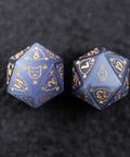 URWizards Dnd Engraved Grey Cat's Eye Dice Set Meow Style - Urwizards