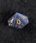 URWizards Dnd Engraved Grey Cat's Eye Dice Set Meow Style - Urwizards
