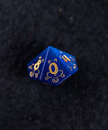 URWizards Dnd Engraved Blue Cat's Eye Dice Set Meow Style - Urwizards