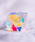 URWizards Dnd Dichroic Prism Glass Engraved Dice Set F*CK Style - Urwizards