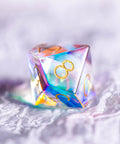 URWizards Dnd Dichroic Prism Glass Engraved Dice Set F*CK Style - Urwizards