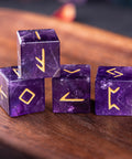 URWizards Engraved Amethyst Rune dice D6 Viking - Urwizards