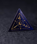 URWizards Dnd Purple Cat's Eye Stone Engraved Dice Set Astrology Style - Urwizards