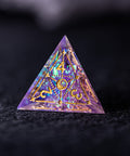 URWizards Dnd Resin Purple Glitter Engraved Dice Set Astrology Style - Urwizards