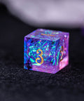 URWizards Dnd Resin Purple Glitter Engraved Dice Set YEET & F*CK - Urwizards
