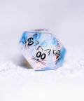 URWizards Dnd Engraved Opalite Cat's Eye Dice Set Meow Style - Urwizards