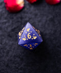 URWizards Dnd Engraved Purple Cat's Eye Dice Set Meow Style - Urwizards