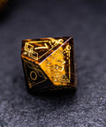 URWizards Dnd Yellow Tiger's Eye Stone Engraved Dice Set Astrology Style - Urwizards