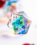 URWizards Dnd Engraved Dichroic Prism Glass Dice Set Cat Style - Urwizards