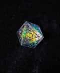 URWizards Dnd Resin Aurora Glitter Engraved Dice Set Astrology Style - Urwizards