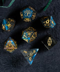 URWizards Dnd Engraved Labradorite Dice Set Meow Style - Urwizards