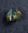 URWizards Dnd Engraved Labradorite Dice Set Meow Style - Urwizards
