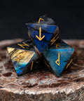URWizards Engraved labradorite Rune dice D8 Viking - Urwizards