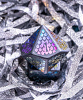 URWizards Hematite Raised Plating Dice Set Scales of Dragon - Urwizards