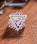 URWizards Clear Quartz Raised Plating Number Dice Set Ancient Style - Urwizards