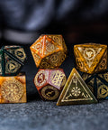 URWizards Dnd Engraved Indian Agate Dice Set Nordic Style - Urwizards