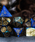 URWizards Dnd Engraved Labraodrite Dice Set Nordic Style - Urwizards