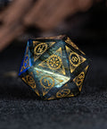 URWizards Dnd Engraved Labradorite D20 Dice Nordic Style - Urwizards