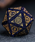 URWizards Dnd Engraved Blue Sandstone Dice Set Nordic Style - Urwizards