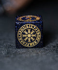 URWizards Dnd Engraved Blue Sandstone Dice Set Nordic Style - Urwizards