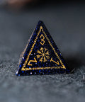 URWizards Dnd Engraved Blue Sandstone Dice Set Nordic Style - Urwizards