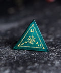URWizards Dnd Engraved Teal Green Cat's Eye Stone Dice Set Nordic Style - Urwizards