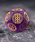 URWizards Dnd Engraved Amethyst Dice Set Nordic Style - Urwizards
