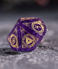URWizards Dnd Engraved Amethyst Dice Set Nordic Style - Urwizards